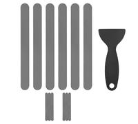 M METERXITY 12 PCS Anti Slip Shower Stickers Gray Bathtub Non-Slip Stickers Safety Bathtub Strips Adhesive Decals with Scraper for Shower/BathTub/Stairs Steps/Floor/Ladders