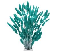 M METERXITY 120-Pack Bunny Tails 17 Inch Fluffy Rabbit Tail Grass Dried Flowers Branches Vase Filler for Home/Wedding/Office/Party Decor [Dark Green]