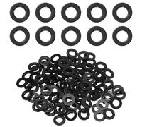 M METERXITY 120-Pack M6 Nylon Flat Washers 6mm ID 12mm OD 1.5mm Thick Round Plastic Plain Washer Fastener Sealing Spacer Gasket Ring for Household/Commercial [Black]