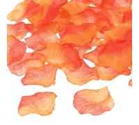 M METERXITY 1200 Pack Artificial Rose Petals - Fake Flowers Silk Decoration, Apply to Wedding/Party/Holidays/Opening Ceremony (Gradient Orange)
