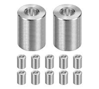 M METERXITY 12PCS M6 304 Stainless Steel Spacers 6mm ID x 14mm OD x 18mm l Metal Screw Standoff Bushing Plain Finish Round Spacer 304 Stainless Steel for Screws Bolts Silver