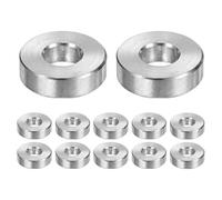 M METERXITY 12PCS M6 304 Stainless Steel Spacers 6mm ID x 14mm OD x 4mm l Metal Screw Standoff Bushing Plain Finish Round Spacer 304 Stainless Steel for Screws Bolts Silver
