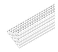 M METERXITY 15-Pack Acrylic Square Rods, 9.8 x 0.16 Inch/ 250 x 4 mm Clear Acrylic Dowel Rods Sticks Plastic Sticks Strip for DIY Crafts Lighting Gardening Decorations