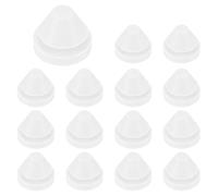 M METERXITY 15-Pack Silicone Hole Plugs, Snap in Locking Hole Plugs for 9-10mm Hole, Round Hole Rubber Plug Kitchen Bulkheads Waterproof Sealing Plugs [White]