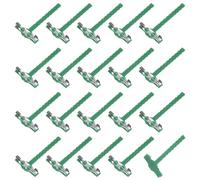 M METERXITY 150-Pack Boutonnieres Safety Pins, Plastic Triangle Corsage Pin Buttonhole Flowers Pins for Wedding/Bridegroom Brooch/Party, T Shape Safety Clips Holder [4.5cm, Green]