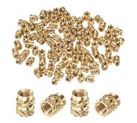 M METERXITY 150-Pack Threaded Inserts, M3 x 6mm x 5mm Brass Female Knurled Metric Nuts Brass Heat Set Insert Embedment Nuts for Plastic/DIY 3D Printing Components