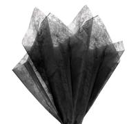 M METERXITY 152-Sheet Korean Cotton Wrapping Flower Paper, 11.8 Inch/ 30cm Waterproof Floral Wrapping Cotton Paper for Bouquets/Gift Packaging [Black]