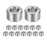 M METERXITY 15PCS M6 304 Stainless Steel Spacers 5mm ID x 10mm OD x 6mm l Metal Screw Standoff Bushing Plain Finish Round Spacer 304 Stainless Steel for Screws Bolts, Silver