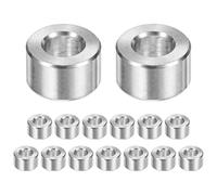 M METERXITY 15PCS M6 304 Stainless Steel Spacers 6mm ID x 12mm OD x 7mm l Metal Screw Standoff Bushing Plain Finish Round Spacer 304 Stainless Steel for Screws Bolts Silver