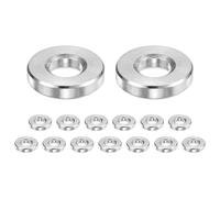 M METERXITY 15PCS M6 304 Stainless Steel Spacers 6mm ID x 14mm OD x 3mm l Metal Screw Standoff Bushing Plain Finish Round Spacer 304 Stainless Steel for Screws Bolts Silver