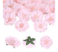 M METERXITY 16-Pack Artificial Peonies Heads 2.4 inch Silk Pink Buds