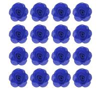 M METERXITY 16-Pack Camellia Flower Lapel Pin for Men Suit, Brooch Pins Handmade Boutonnieres for Men Women Suit/Tuxedo Corsage Wedding Party Brooch [Sapphire Blue]