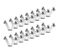 M METERXITY 16-Pack Kayak Paddle Snap 8mmx50mm Double Button V Shaped Spring Steel Tent Pole Clips Locking Clips for Camping/Kayak Paddle/Tent Pole Push Button Spring Snap Clips