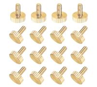 M METERXITY 16-Pack Knurled Thumb Screws, M4x10mm Solid Brass Flat Head Knurled Head Bolts Fasteners for PC Computer Cases/Electronic/Mechanical/Home, Fully Threaded Thumbscrew