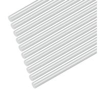 M METERXITY 16-Pack Round Aluminum Rod, 6mm (1/4") Dia 100mm (4") Length 6061 Aluminum Round Rod Solid Lathe Bar Stock Metal Sticks for DIY Crafts Making/Industrial/Construction/Model