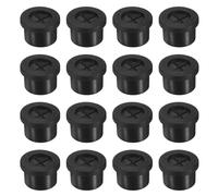 M METERXITY 16-Pack Rubber Grommets for Wiring 14mm Desk Grommet Double-Sided Flexible Cable Cord Grommet Desk Hole Cover for Cables/Wires Through Protection Cable Grommet [Black]