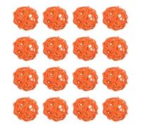 M METERXITY 16-Pack Wicker Rattan Balls 30mm/1.2 Inch Decorative Rattan Balls Orbs Vase Fillers Bowl Fillers for Christmas/Weddings/DIY Crafts/Home Decor [Orange]