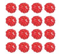 M METERXITY 16-Pack Wicker Rattan Balls 30mm/1.2 Inch Decorative Rattan Balls Orbs Vase Fillers Bowl Fillers for Christmas/Weddings/DIY Crafts/Home Decor [Red]