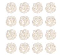 M METERXITY 16-Pack Wicker Rattan Balls 30mm/1.2 Inch Decorative Rattan Balls Orbs Vase Fillers Bowl Fillers for Christmas/Weddings/DIY Crafts/Home Decor [White]