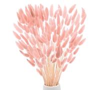 M METERXITY 180-Pack Bunny Tails Grass 17 Inch Fluffy Rabbit Tail Grass Dried Flowers Branches Vase Filler Dried Grass Decor for Home/Wedding/Vase/Office/Party [Light Pink]