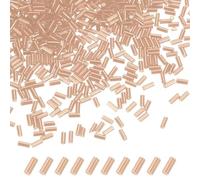 M METERXITY 1800-Pack Bugle Beads, 2x4mm Embroidery Craft Glass Bugle Tube Seed Beads for DIY Craft/Bracelet/Necklaces [Champagne]