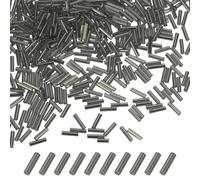 M METERXITY 1800-Pack Bugle Beads, 2x6mm Embroidery Craft Glass Bugle Tube Seed Beads for DIY Craft/Bracelet/Necklaces [Gray]
