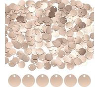 M METERXITY 1980-Pack Flat Round Sequins for Crafts, 60g 10mm Loose Sequins Paillettes for Wedding/Sewing/DIY Craft, PVC Spangles with 1 Side Hole [Champagne]