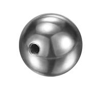M METERXITY 1Pcs Threaded Ball Nut Knobs, M6x35mm 304 Stainless Steel Female Thread Ball Nut Cap for Lighting Fixtures/Machinery/DIY, Round Solid Screw Cap Cover [Silver]