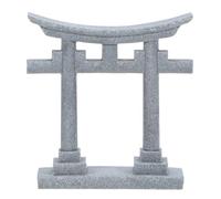 M METERXITY 2.7" H Miniature Torii Gate Ornaments with Plaque, Mini Chinese Gate Models Decorative Japanese Sandstone Tiny Home Landscape Accessories for Aquarium/Fish Tank/Garden Decor