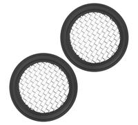 M METERXITY 2-Pack 10 Mesh FKM Sanitary Gasket 1.5 Inch with Stainless Screen Tri-Clover Gasket Sanitary Pipe Weld Ferrule/Sink Plug/Bathtub Plug/Sealing Faucets Black