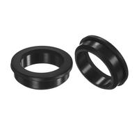 M METERXITY 2-Pack 2 Inch Drill Hole, 1-1/2 Inch ID Silicone Rubber Grommets for Wiring, Wire Cable, Hole Plugs, Automotive, Firewall, Desk, Water Pipe, Hydroponic [Black]