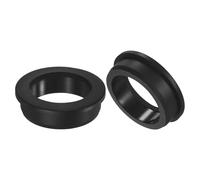 M METERXITY 2-Pack 2 Inch Drill Hole, 1-9/16 Inch ID Silicone Rubber Grommets for Wiring, Wire Cable, Hole Plugs, Automotive, Firewall, Desk, Water Pipe, Hydroponic [Black]