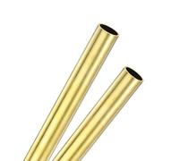 M METERXITY 2-Pack 200mm Brass Round Tube, 12mm OD 1mm Wall Thickness H62 Brass Seamless Tubing for Construction/Machining/DIY Crafting, Metal Straight Pipe [0.47x0.04x7.87IN]