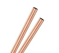 M METERXITY 2-Pack 200mm Brass Round Tube, 9mm OD 0.5mm Wall Thickness H65 Brass Seamless Tubing for Construction/Machining/DIY Crafting, Metal Straight Pipe [0.35x0.02x7.9IN]