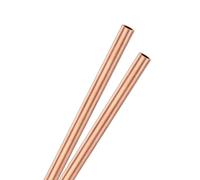 M METERXITY 2-Pack 250mm Brass Round Tube, 2mm OD 0.5mm Wall Thickness H65 Brass Seamless Tubing for Construction/Machining/DIY Crafting, Metal Straight Pipe [0.08x0.02x9.8IN]