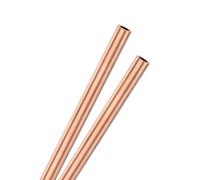 M METERXITY 2-Pack 250mm Brass Round Tube, 3mm OD 0.5mm Wall Thickness H65 Brass Seamless Tubing for Construction/Machining/DIY Crafting, Metal Straight Pipe [0.12x0.02x9.8IN]