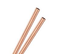 M METERXITY 2-Pack 250mm Brass Round Tube, 5mm OD 0.5mm Wall Thickness H65 Brass Seamless Tubing for Construction/Machining/DIY Crafting, Metal Straight Pipe [0.2x0.02x9.8IN]