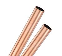 M METERXITY 2-Pack 250mm Copper Round Tube, 19mm OD 1mm Wall Thickness Copper Seamless Tubing for Construction/Machining/DIY Crafting, Metal Straight Pipe [0.74x0.04x9.84IN]
