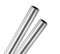 M METERXITY 2-Pack 300mm 304 Stainless Steel Tube, 6mm OD 1mm Wall Thickness Seamless Stainless Steel Tubing for Construction/Machining/DIY Crafting, Metal Straight Pipe [0.24x0.04x11.8IN]