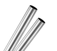 M METERXITY 2-Pack 300mm 304 Stainless Steel Tube, 7mm OD 0.5mm Wall Thickness Seamless Stainless Steel Tubing for Construction/Machining/DIY Crafting, Metal Straight Pipe [0.28x0.02x11.8IN]