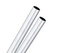 M METERXITY 2-Pack 300mm 6063 Aluminum Round Tube, 19mm ID 22mm OD Seamless Aluminum Tubing for Construction/Machining/DIY Crafting, Metal Straight Pipe [0.75"x0.87"x12"]