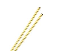 M METERXITY 2-Pack 300mm Brass Round Tube, 1.5mm OD 0.2mm Wall Thickness H65 Brass Seamless Tubing for Construction/Machining/DIY Crafting, Metal Straight Pipe [0.06x0.01x12 in]