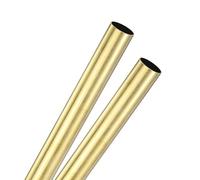 M METERXITY 2-Pack 300mm Brass Round Tube, 17mm OD 0.5mm Wall Thickness H62 Brass Seamless Tubing for Construction/Machining/DIY Crafting, Metal Straight Pipe [0.67x0.02x11.8IN]