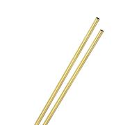 M METERXITY 2-Pack 300mm Brass Round Tube, 4mm OD 0.2mm Wall Thickness H65 Brass Seamless Tubing for Construction/Machining/DIY Crafting, Metal Straight Pipe [0.16x0.01x11.8IN]