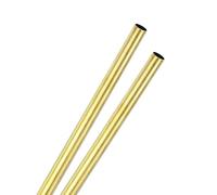 M METERXITY 2-Pack 300mm Brass Round Tube, 9mm OD 0.2mm Wall Thickness H65 Brass Seamless Tubing for Construction/Machining/DIY Crafting, Metal Straight Pipe [0.35x0.01x11.8IN]