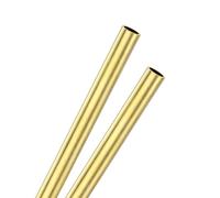 M METERXITY 2-Pack 300mm Brass Round Tube, 9mm OD 1mm Wall Thickness H62 Brass Seamless Tubing for Construction/Machining/DIY Crafting, Metal Straight Pipe [0.35x0.04x11.81IN]
