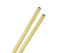 M METERXITY 2-Pack 300mm Brass Round Tube, 9mm OD 1mm Wall Thickness H65 Brass Seamless Tubing for Construction/Machining/DIY Crafting, Metal Straight Pipe [0.35x0.04x11.8IN]