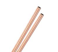 M METERXITY 2-Pack 300mm Copper Round Tube, 10mm OD 0.5mm Wall Thickness Copper Seamless Tubing for Construction/Machining/DIY Crafting, Metal Straight Pipe [0.39x0.02x12IN]