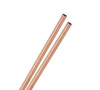 M METERXITY 2-Pack 300mm Copper Round Tube, 7mm OD 0.5mm Wall Thickness Copper Seamless Tubing for Construction/Machining/DIY Crafting, Metal Straight Pipe [0.28x0.02x12IN]