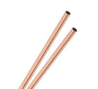M METERXITY 2-Pack 330mm Copper Round Tube, 2mm OD 0.2mm Wall Thickness Copper Seamless Tubing for Construction/Machining/DIY Crafting, Metal Straight Pipe [0.08x0.01x13IN]